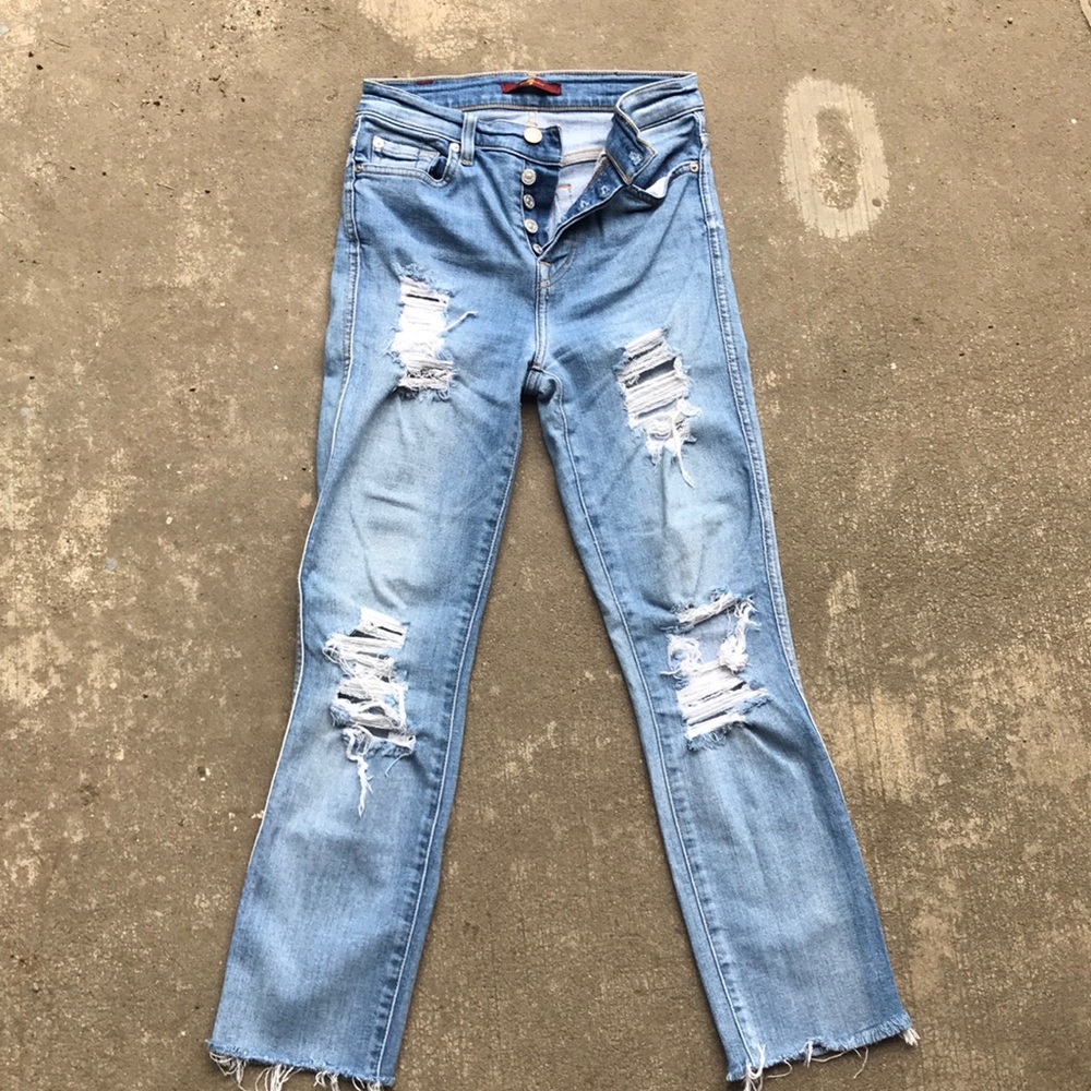 7 For All Mankind Cropped Straights